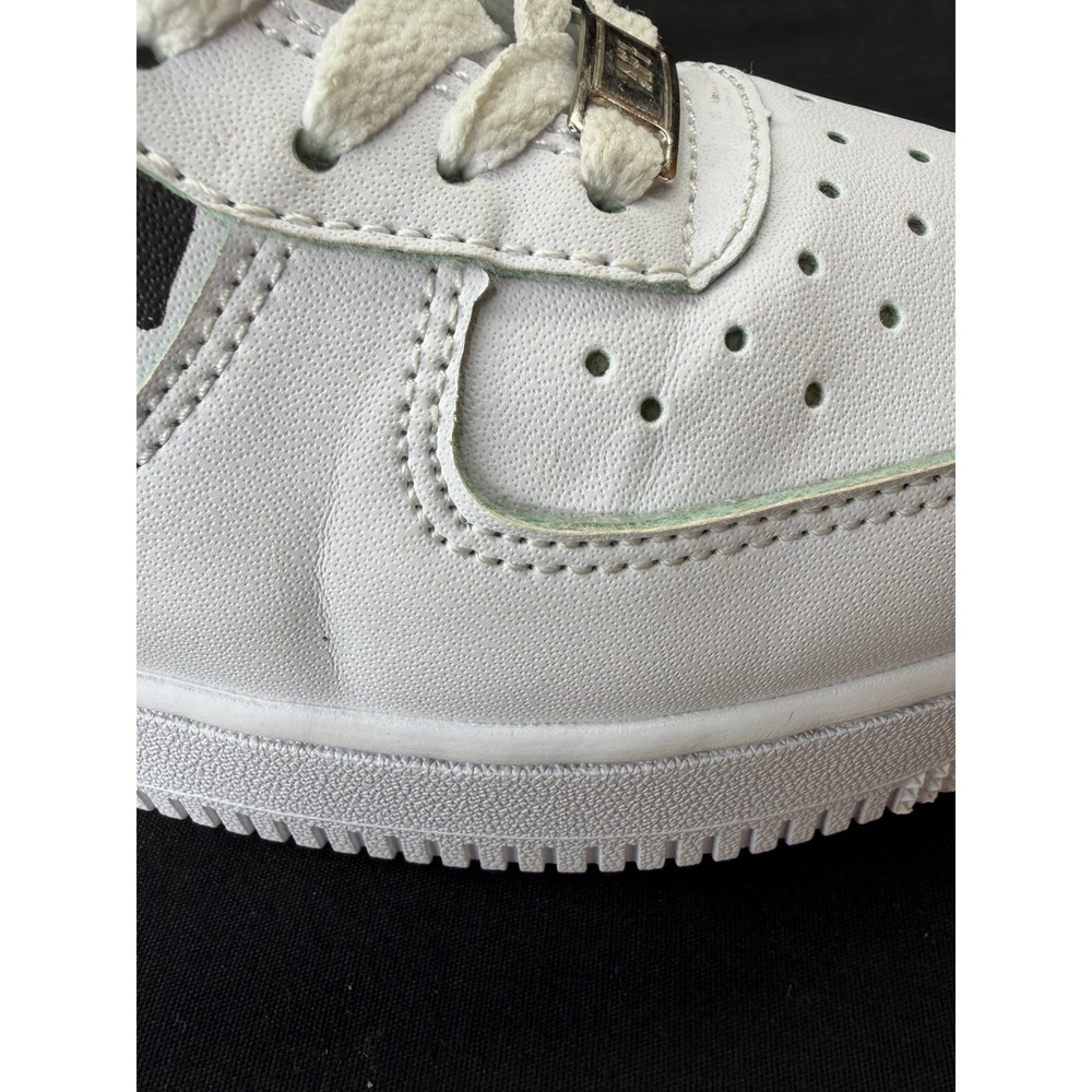 Nike Air Force 1 Low Animal Cow Print White Mustard Yellow Sneakers Womens 7.5 - Picture 16 of 16